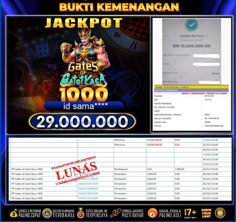 GOKUTOGEL : Bukti Pembayaran JP21