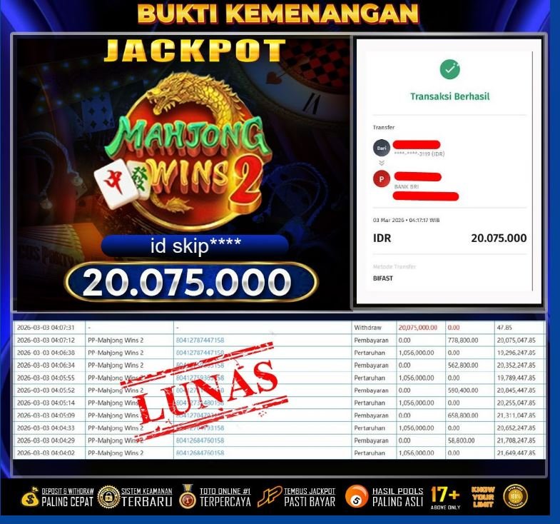 GOKUTOGEL : Bukti Pembayaran JP17