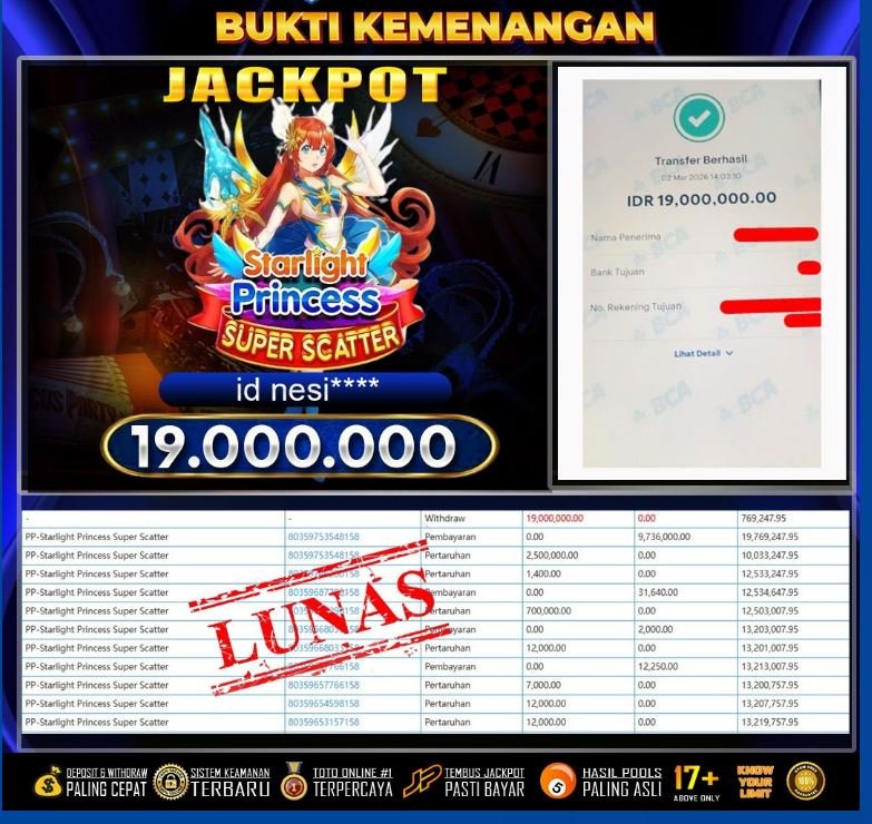 GOKUTOGEL : Bukti Pembayaran JP16